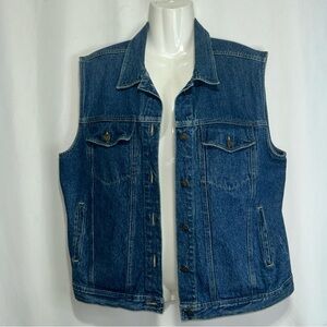 Classic Blue Denim Vest‎ Timeless Indigo Wash